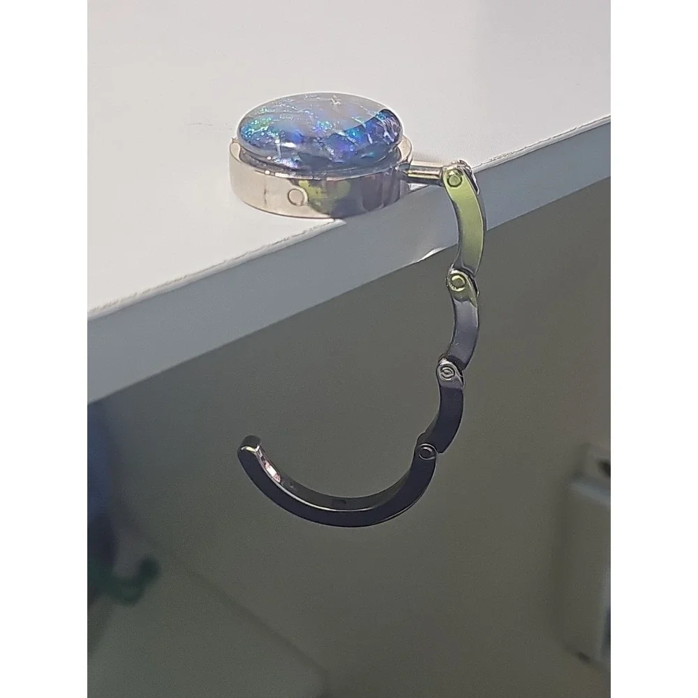 Glass By Kaye purse hook, dragon paua shell nurse‎ handbag hanger